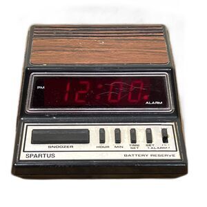 Vintage Spartus 1980s Electronic Digital Alarm Clock with Large Display